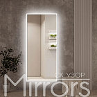 Зеркало в раме металлической с подсветкой Light frame twenty white h