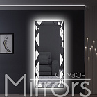 Зеркало в раме металлической с подсветкой Nemesis art black Зеркало в раме металлической с подсветкой Nemesis art black