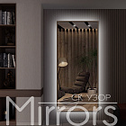 Зеркало в раме металлической с подсветкой Light frame twenty sepia brown Зеркало в раме металлической с подсветкой Light frame twenty sepia brown