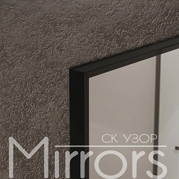 Зеркало в раме металлической с подсветкой Light frame eight black