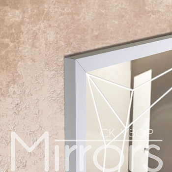 Зеркало в раме металлической с подсветкой Arrow art white