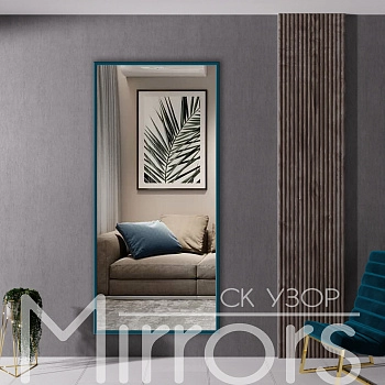 Зеркало в раме металлической с подсветкой Light frame twenty ocean blue